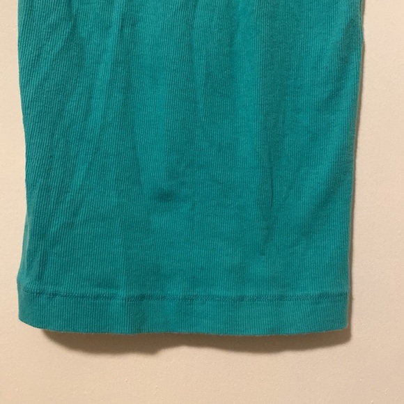 Teal Lace Panel Tank Top - Picture 4 of 4